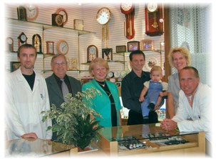 Gruppenbild aus dem Jahre 2003: Christian Oberreiner, Heinz Michalka sen. +, Anna Michalka +, Peter Schoiswohl mit Martin, Lisa Michalka, Heinz Michalka (v.l.)